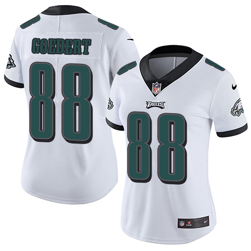 Nike Eagles #88 Dallas Goedert White Women's Stitched NFL Vapor Untouchable Limited Jersey
