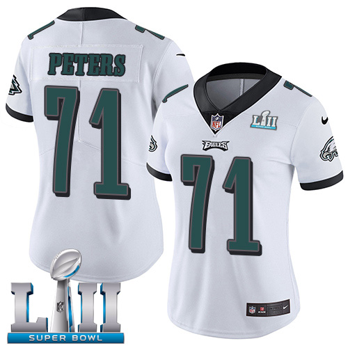 Nike Eagles #71 Jason Peters White Super Bowl LII Women's Stitched NFL Vapor Untouchable Limited Jersey