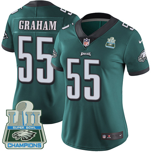 Nike Eagles #55 Brandon Graham Midnight Green Team Color Super Bowl LII Champions Women's Stitched NFL Vapor Untouchable Limited Jersey