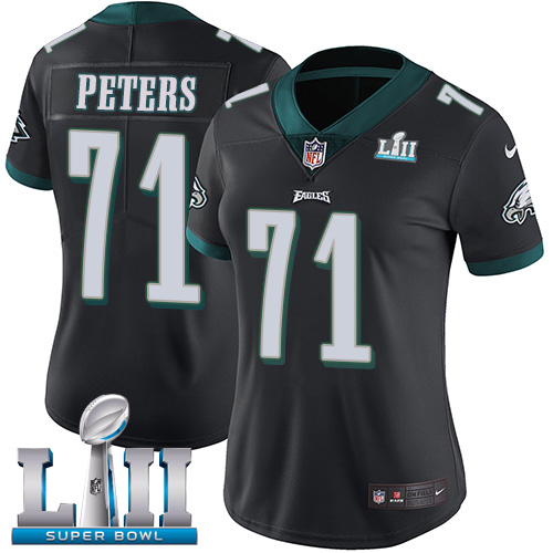 Nike Eagles #71 Jason Peters Black Alternate Super Bowl LII Women's Stitched NFL Vapor Untouchable Limited Jersey