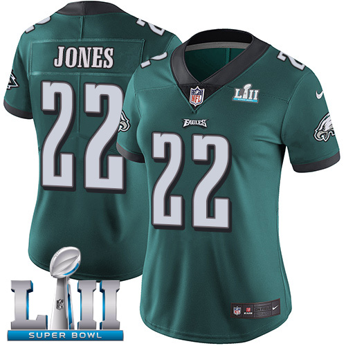 Nike Eagles #22 Sidney Jones Midnight Green Team Color Super Bowl LII Women's Stitched NFL Vapor Untouchable Limited Jersey