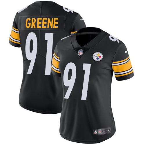 Nike Steelers #91 Kevin Greene Black Team Color Women's Stitched NFL Vapor Untouchable Limited Jersey