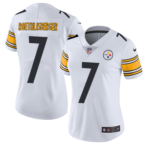 Nike Steelers #7 Ben Roethlisberger White Women's Stitched NFL Vapor Untouchable Limited Jersey