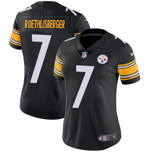 Nike Steelers #7 Ben Roethlisberger Black Team Color Women's Stitched NFL Vapor Untouchable Limited Jersey