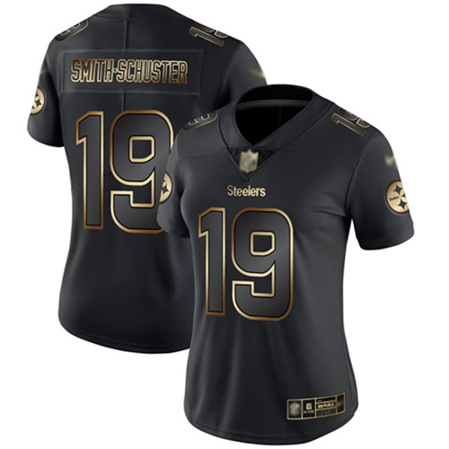 Nike Steelers #19 JuJu Smith-Schuster Black/Gold Women's Stitched NFL Vapor Untouchable Limited Jersey