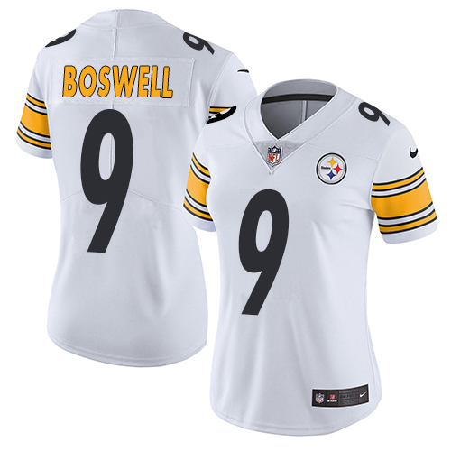 Nike Steelers #9 Chris Boswell White Women's Stitched NFL Vapor Untouchable Limited Jersey