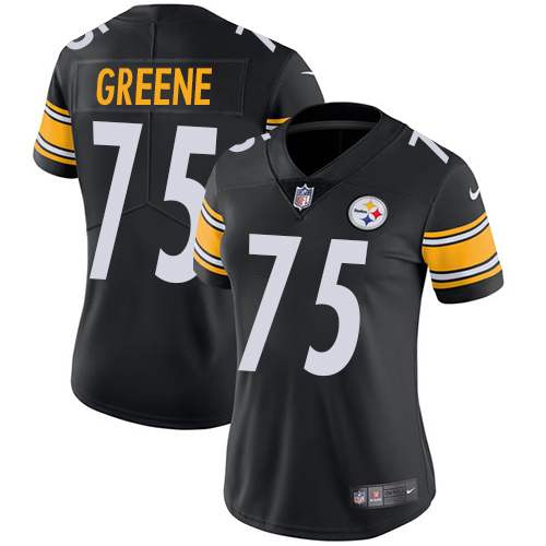 Nike Steelers #75 Joe Greene Black Team Color Women's Stitched NFL Vapor Untouchable Limited Jersey