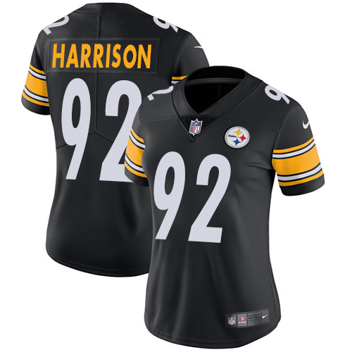 Nike Steelers #92 James Harrison Black Team Color Women's Stitched NFL Vapor Untouchable Limited Jersey