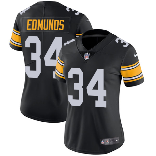 Nike Steelers #34 Terrell Edmunds Black Alternate Women's Stitched NFL Vapor Untouchable Limited Jersey
