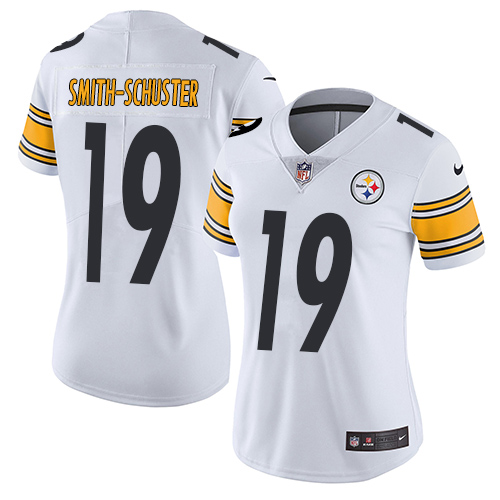Nike Steelers #19 JuJu Smith-Schuster White Women's Stitched NFL Vapor Untouchable Limited Jersey