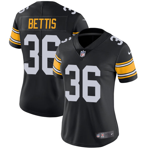 Nike Steelers #36 Jerome Bettis Black Alternate Women's Stitched NFL Vapor Untouchable Limited Jersey