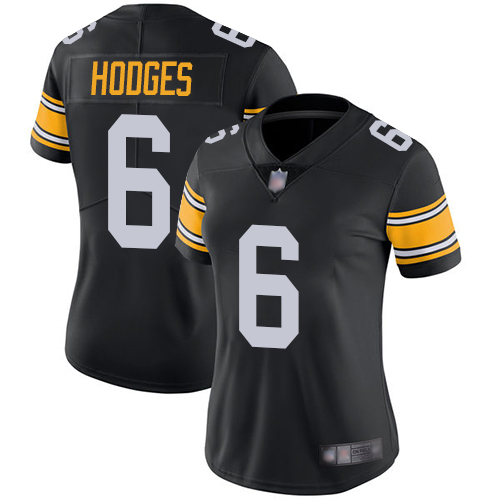 Nike Steelers #6 Devlin Hodges Black Alternate Women's Stitched NFL Vapor Untouchable Limited Jersey