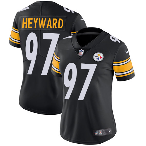 Nike Steelers #97 Cameron Heyward Black Team Color Women's Stitched NFL Vapor Untouchable Limited Jersey
