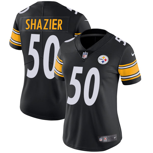 Nike Steelers #50 Ryan Shazier Black Team Color Women's Stitched NFL Vapor Untouchable Limited Jersey