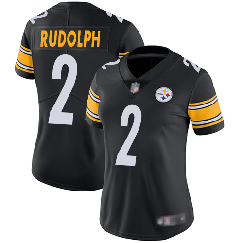 Nike Steelers #2 Mason Rudolph Black Team Color Women's Stitched NFL Vapor Untouchable Limited Jersey
