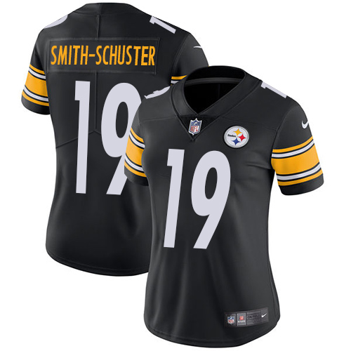 Nike Steelers #19 JuJu Smith-Schuster Black Team Color Women's Stitched NFL Vapor Untouchable Limited Jersey