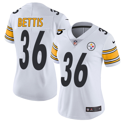 Nike Steelers #36 Jerome Bettis White Women's Stitched NFL Vapor Untouchable Limited Jersey