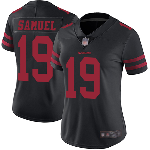 Nike 49ers #19 Deebo Samuel Black Alternate Women's Stitched NFL Vapor Untouchable Limited Jersey