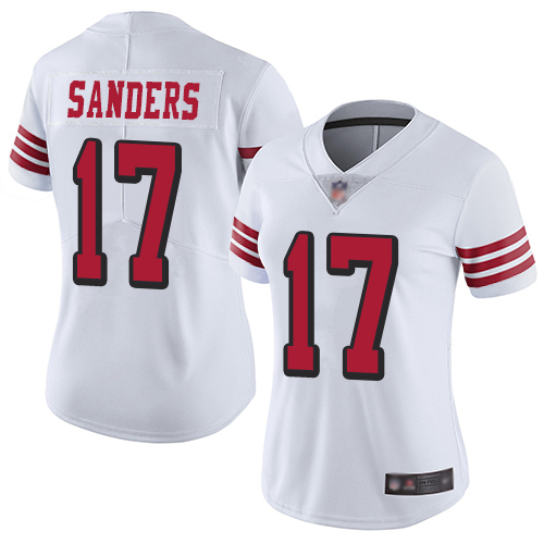 Nike 49ers #17 Emmanuel Sanders White Rush Women's Stitched NFL Vapor Untouchable Limited Jersey