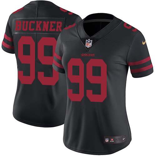 Nike 49ers #99 DeForest Buckner Black Alternate Women's Stitched NFL Vapor Untouchable Limited Jersey
