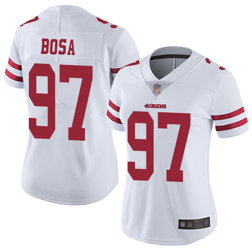 Nike 49ers #97 Nick Bosa White Women's Stitched NFL Vapor Untouchable Limited Jersey