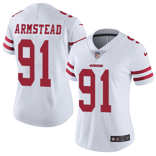 Nike 49ers #91 Arik Armstead White Women's Stitched NFL Vapor Untouchable Limited Jersey
