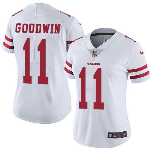 Nike 49ers #11 Marquise Goodwin White Women's Stitched NFL Vapor Untouchable Limited Jersey