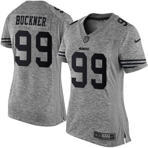 Nike 49ers #99 DeForest Buckner Gray Women's Stitched NFL Limited Gridiron Gray Jersey