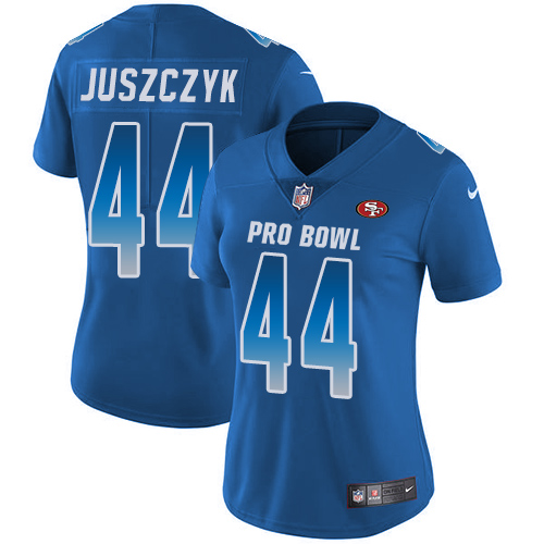 Nike 49ers #44 Kyle Juszczyk Royal Women's Stitched NFL Limited NFC 2019 Pro Bowl Jersey
