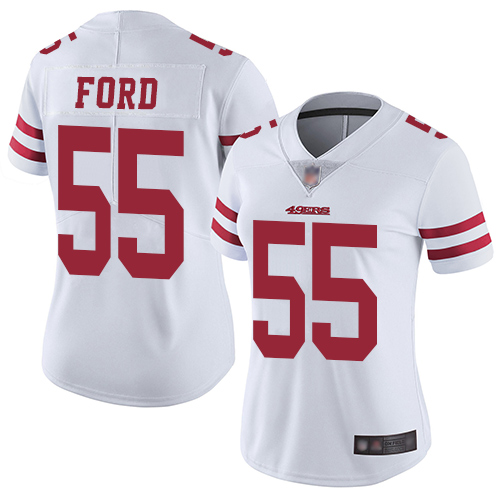 Nike 49ers #55 Dee Ford White Women's Stitched NFL Vapor Untouchable Limited Jersey