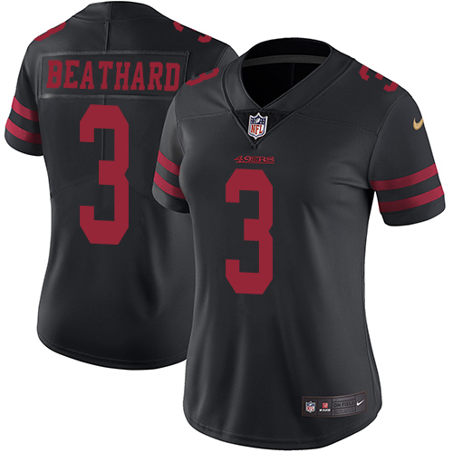Nike 49ers #3 C.J. Beathard Black Alternate Women's Stitched NFL Vapor Untouchable Limited Jersey