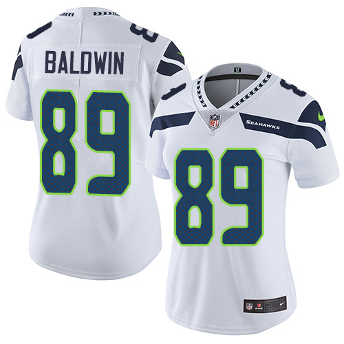 Nike Seahawks #89 Doug Baldwin White Women's Stitched NFL Vapor Untouchable Limited Jersey