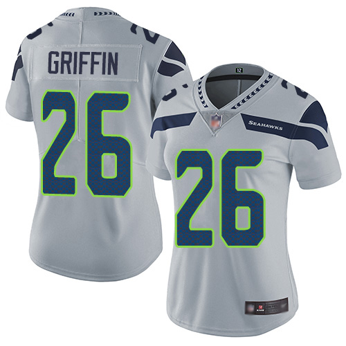 Nike Seahawks #26 Shaquem Griffin Grey Alternate Women's Stitched NFL Vapor Untouchable Limited Jersey
