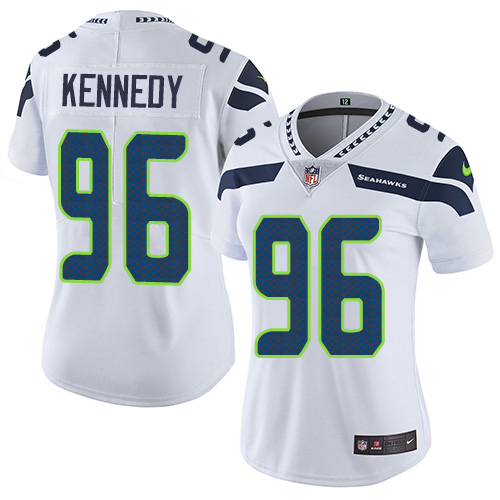 Nike Seahawks #96 Cortez Kennedy White Women's Stitched NFL Vapor Untouchable Limited Jersey