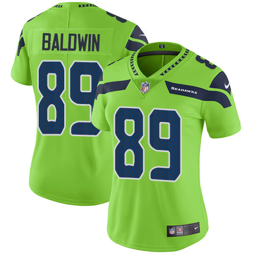 Nike Seahawks #89 Doug Baldwin Green Women's Stitched NFL Limited Rush Jersey