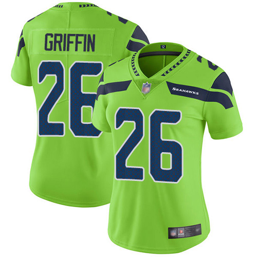 Nike Seahawks #26 Shaquem Griffin Green Women's Stitched NFL Limited Rush Jersey