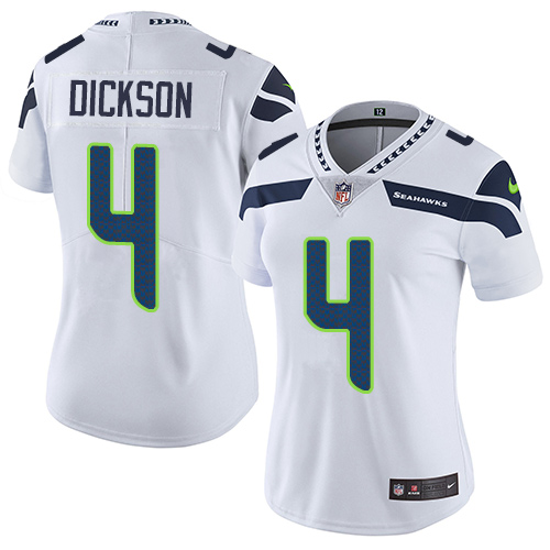 Nike Seahawks #4 Michael Dickson White Women's Stitched NFL Vapor Untouchable Limited Jersey