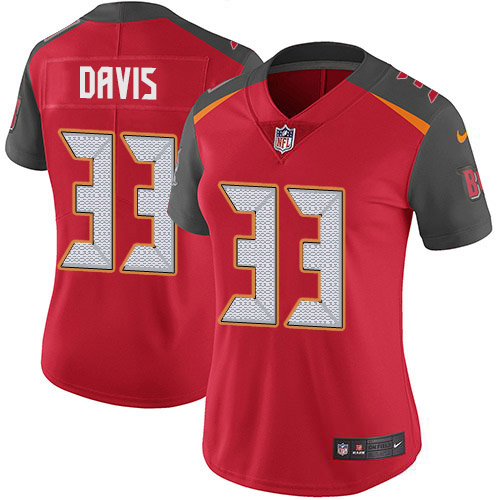 Nike Buccaneers #33 Carlton Davis III Red Team Color Women's Stitched NFL Vapor Untouchable Limited Jersey