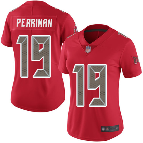 Nike Buccaneers #19 Breshad Perriman Red Women's Stitched NFL Limited Rush Jersey