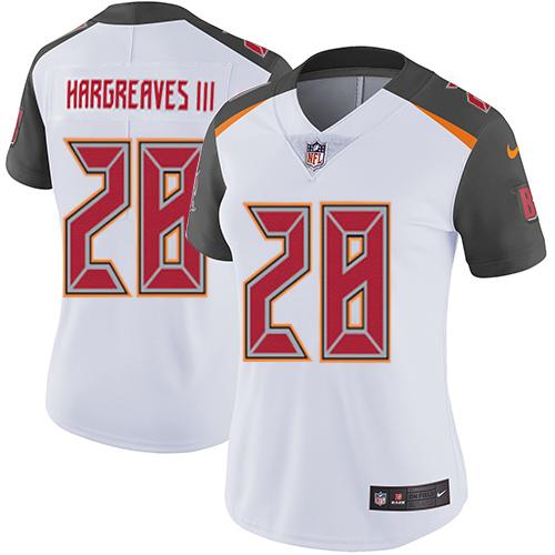 Nike Buccaneers #28 Vernon Hargreaves III White Women's Stitched NFL Vapor Untouchable Limited Jersey