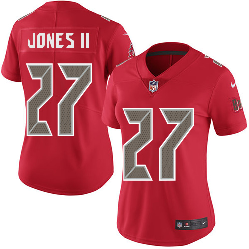 Nike Buccaneers #27 Ronald Jones II Red Women's Stitched NFL Limited Rush Jersey