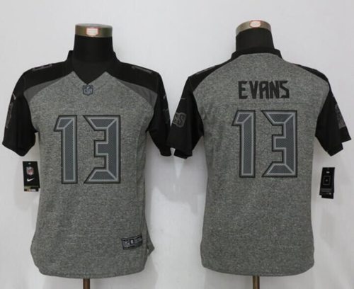 Nike Buccaneers #13 Mike Evans Gray Women's Stitched NFL Limited Gridiron Gray Jersey