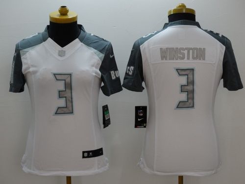 Nike Buccaneers #3 Jameis Winston White Women's Stitched NFL Limited Platinum Jersey