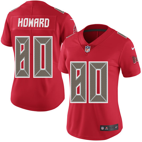 Nike Buccaneers #80 O. J. Howard Red Women's Stitched NFL Limited Rush Jersey