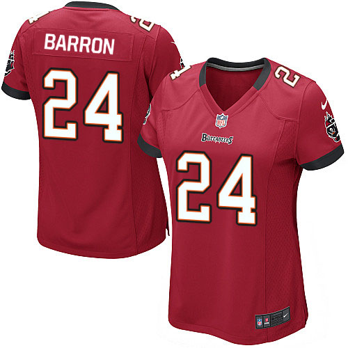 Nike Buccaneers #24 Mark Barron Red Team Color Women's Stitched NFL Elite Jersey