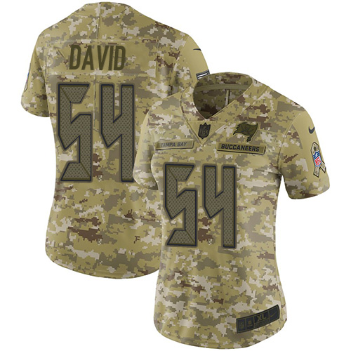 Nike Buccaneers #54 Lavonte David Camo Women's Stitched NFL Limited 2018 Salute to Service Jersey