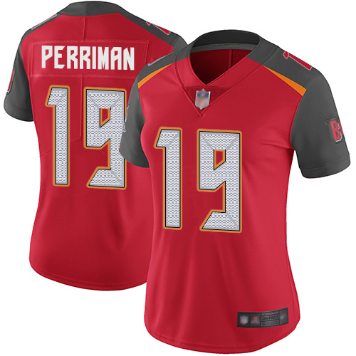 Nike Buccaneers #19 Breshad Perriman Red Team Color Women's Stitched NFL Vapor Untouchable Limited Jersey