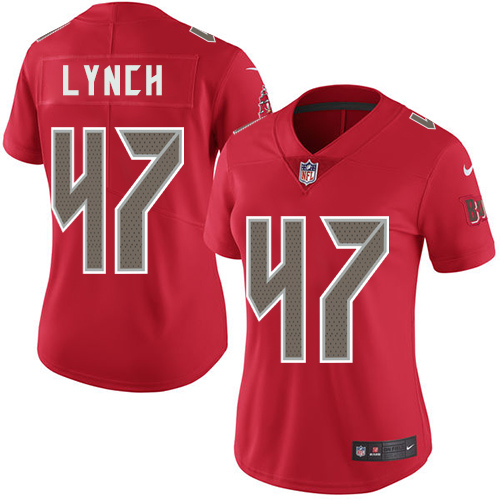 Nike Buccaneers #47 John Lynch Red Women's Stitched NFL Limited Rush Jersey