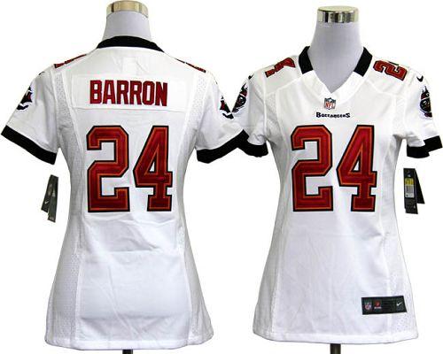 Nike Buccaneers #24 Mark Barron White Women's Stitched NFL Elite Jersey