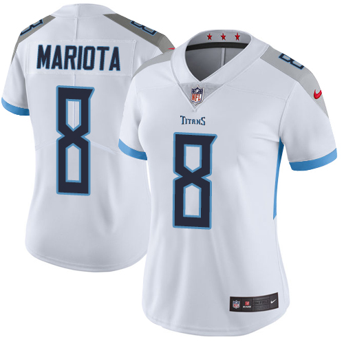Nike Titans #8 Marcus Mariota White Women's Stitched NFL Vapor Untouchable Limited Jersey